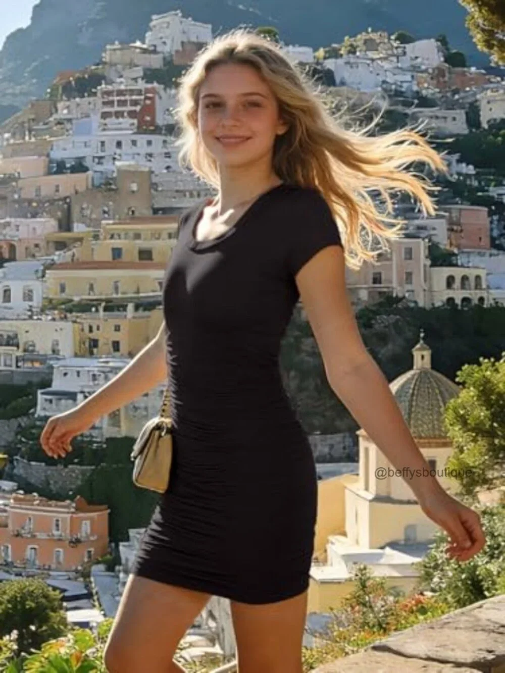 Girls Bodycon Dress Ruched Pencil Short Sleeve Summer Casual Fitted Mini Dress